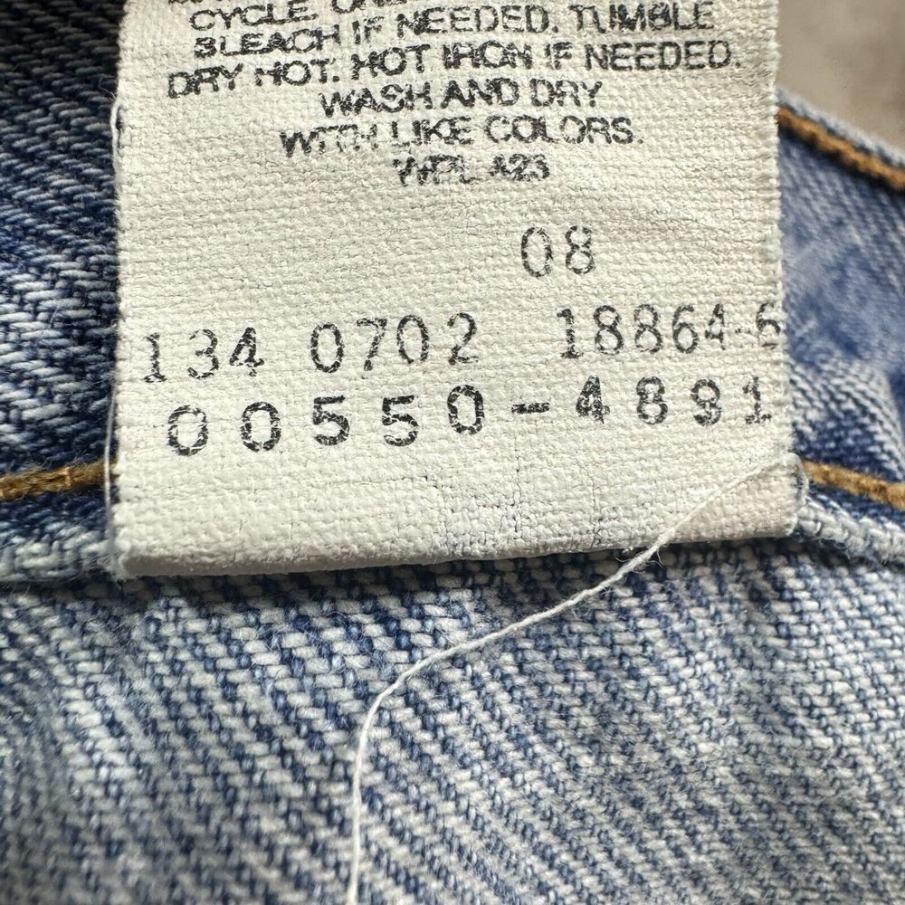 Vintage Levis Jeans Mens 42x34 Relaxed Fit 550 Tapered Blue 2001 Y2K - Picture 10 of 10